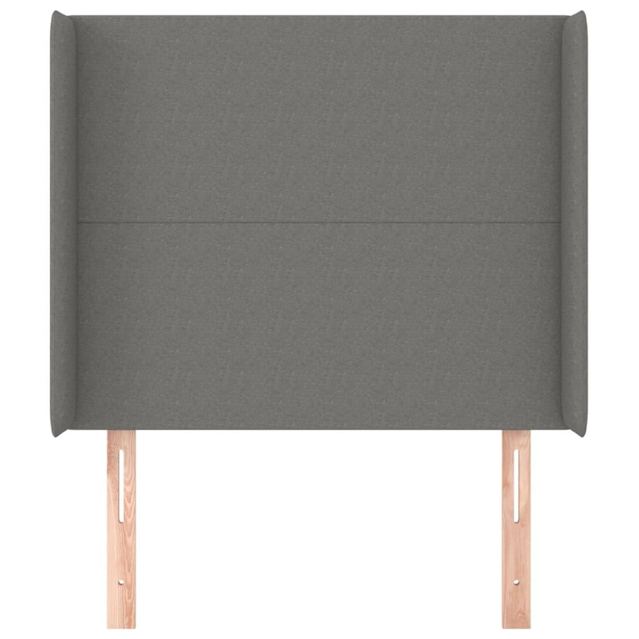 Voir la diapositive 3 : VIDAXL Tete de lit avec oreilles Gris fonce 83x16x118/128 cm Tissu
