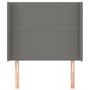 Voir la diapositive 3 : VIDAXL Tete de lit avec oreilles Gris fonce 83x16x118/128 cm Tissu