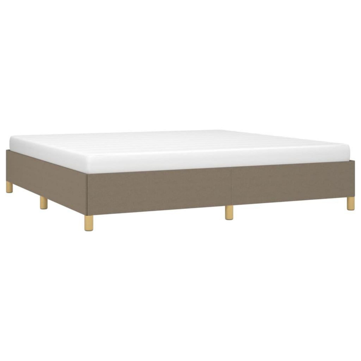 VIDAXL Cadre de lit sans matelas taupe 200x200 cm tissu