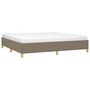 Voir la diapositive 3 : VIDAXL Cadre de lit sans matelas taupe 200x200 cm tissu