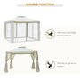 Voir la diapositive 4 : OUTSUNNY Pavillon de jardin tonnelle barnum style colonial double toit toiles moustiquaires amovibles zippées crème