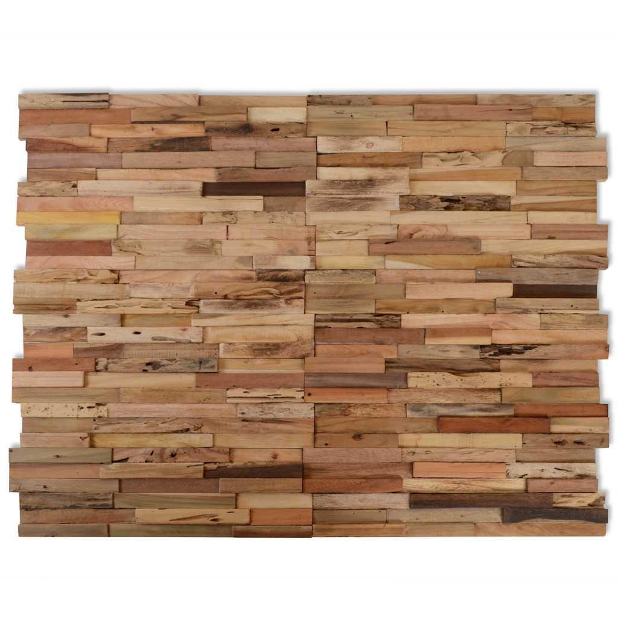 Voir la diapositive 2 : VIDAXL Panneaux de revetement mural 10 pcs 1,03m^2 bois de teck recycle