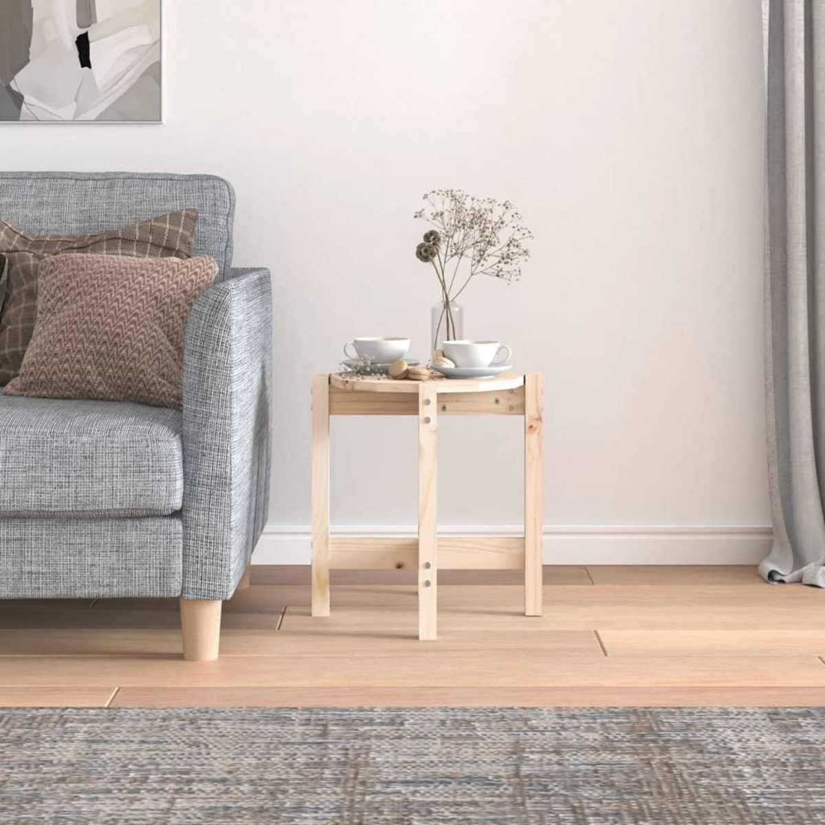 VIDAXL Table basse Ø 42,5x45 cm Bois massif de pin