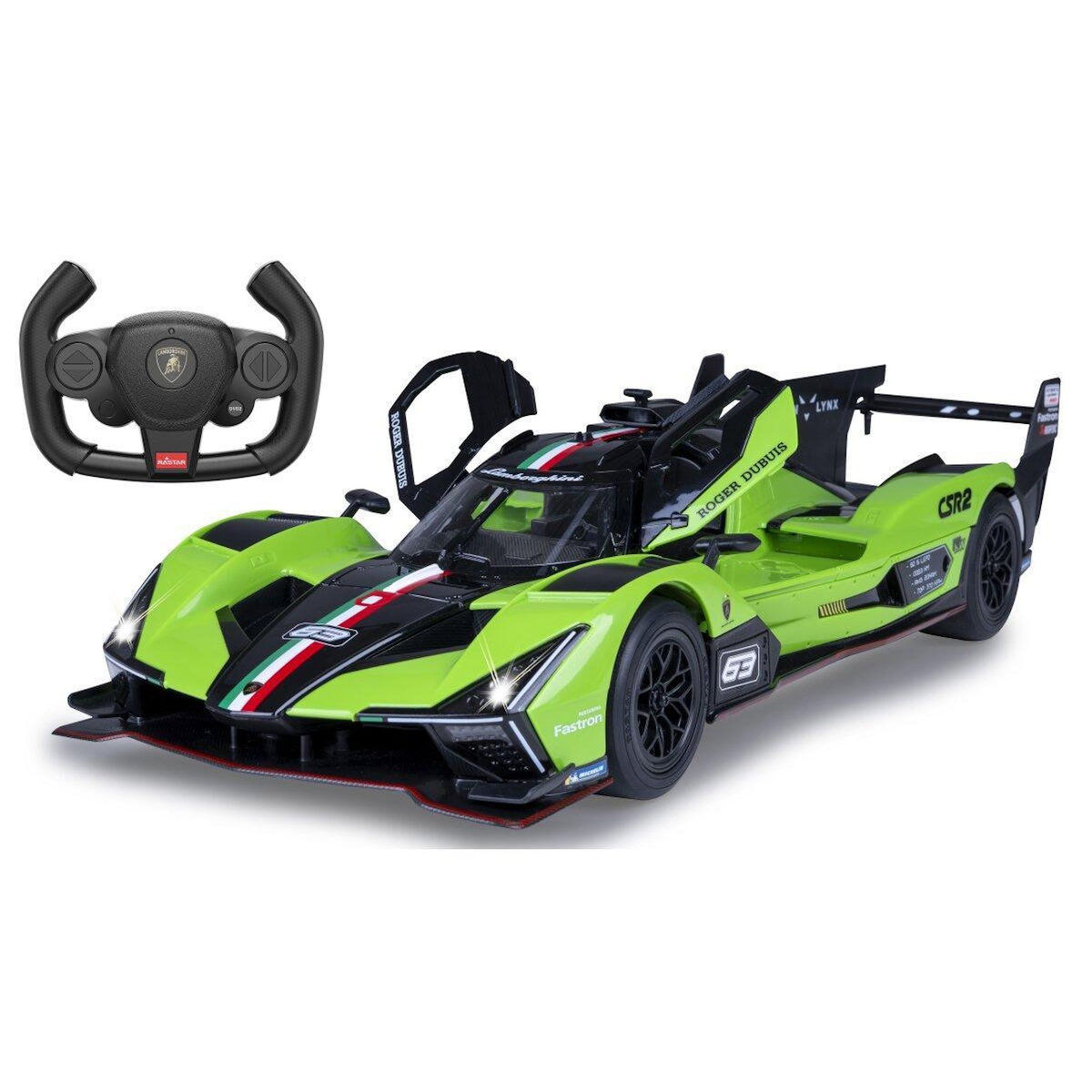 Jamara Voiture télécommandée Lamborghini SC63 LMDH 1:14 vert 2,4GHz