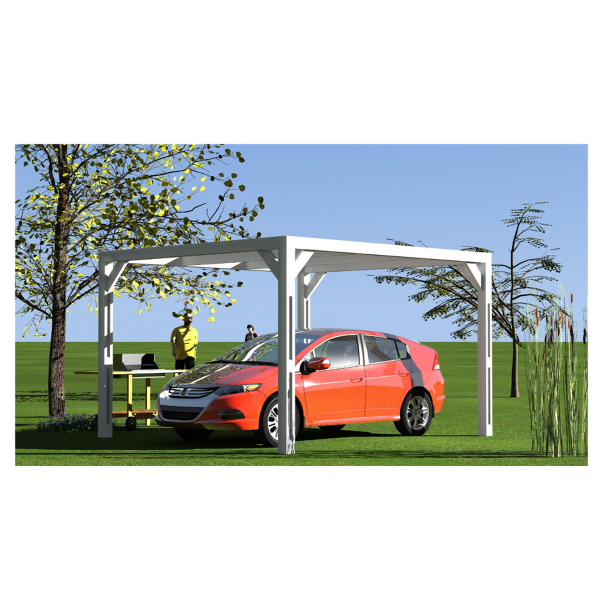 Hisense Pergola en bois thermo chauffé 10.67 m² sans plancher - tho3531