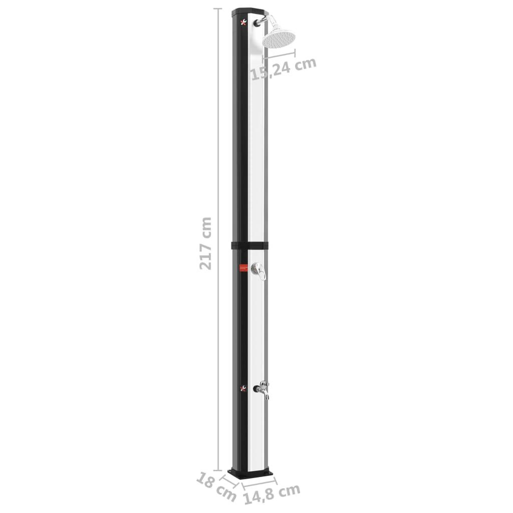 Voir la diapositive 6 : VIDAXL Douche solaire d'exterieur avec pomme de douche et robinet 35 L