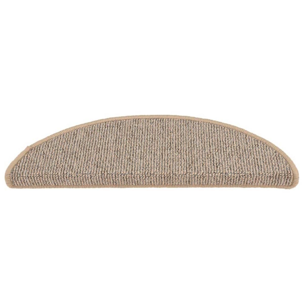 VIDAXL Tapis de marches d'escalier 15 pcs Marron 56x17x3 cm