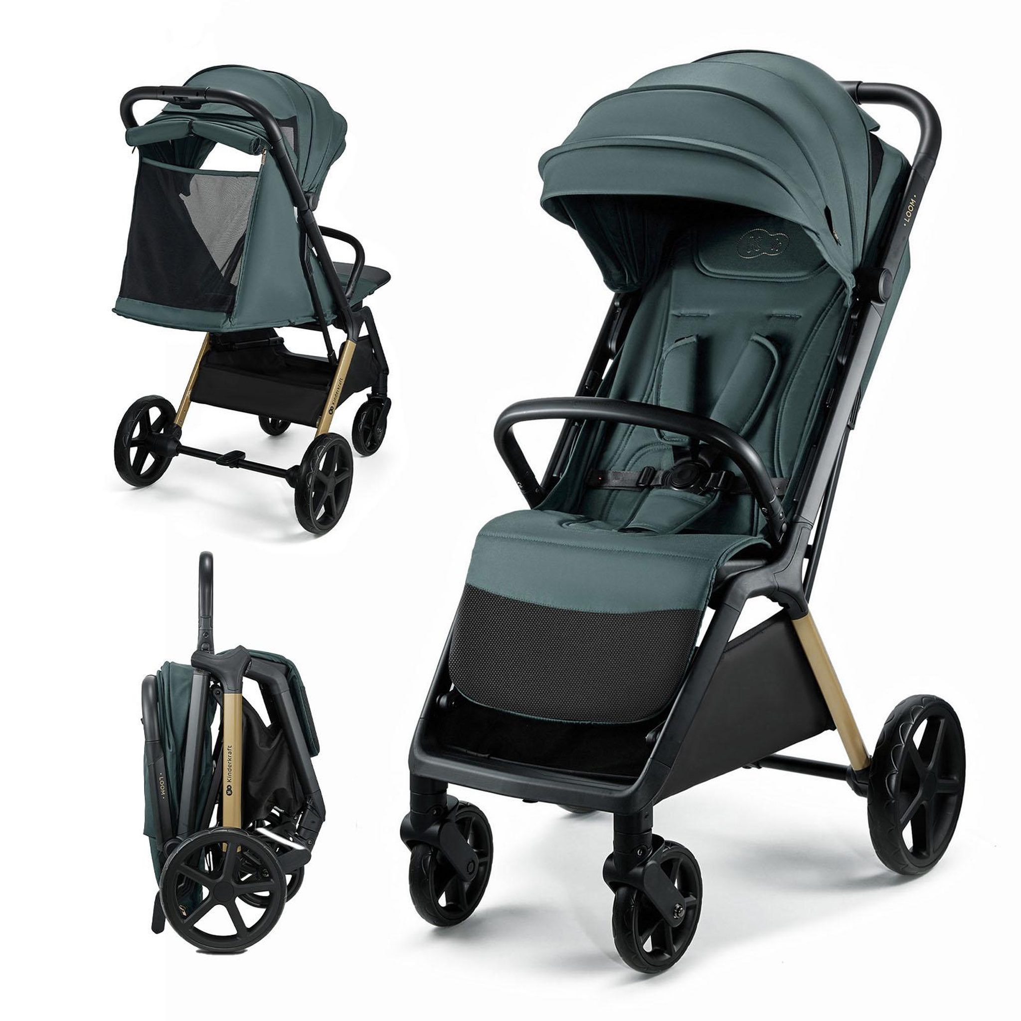Voir la diapositive 1 : KINDERKRAFT Poussette loom pratique et confortable