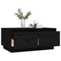 Voir la diapositive 5 : VIDAXL Table basse Noir 80x50x35 cm Bois massif de pin