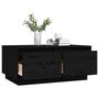 Voir la diapositive 5 : VIDAXL Table basse Noir 80x50x35 cm Bois massif de pin