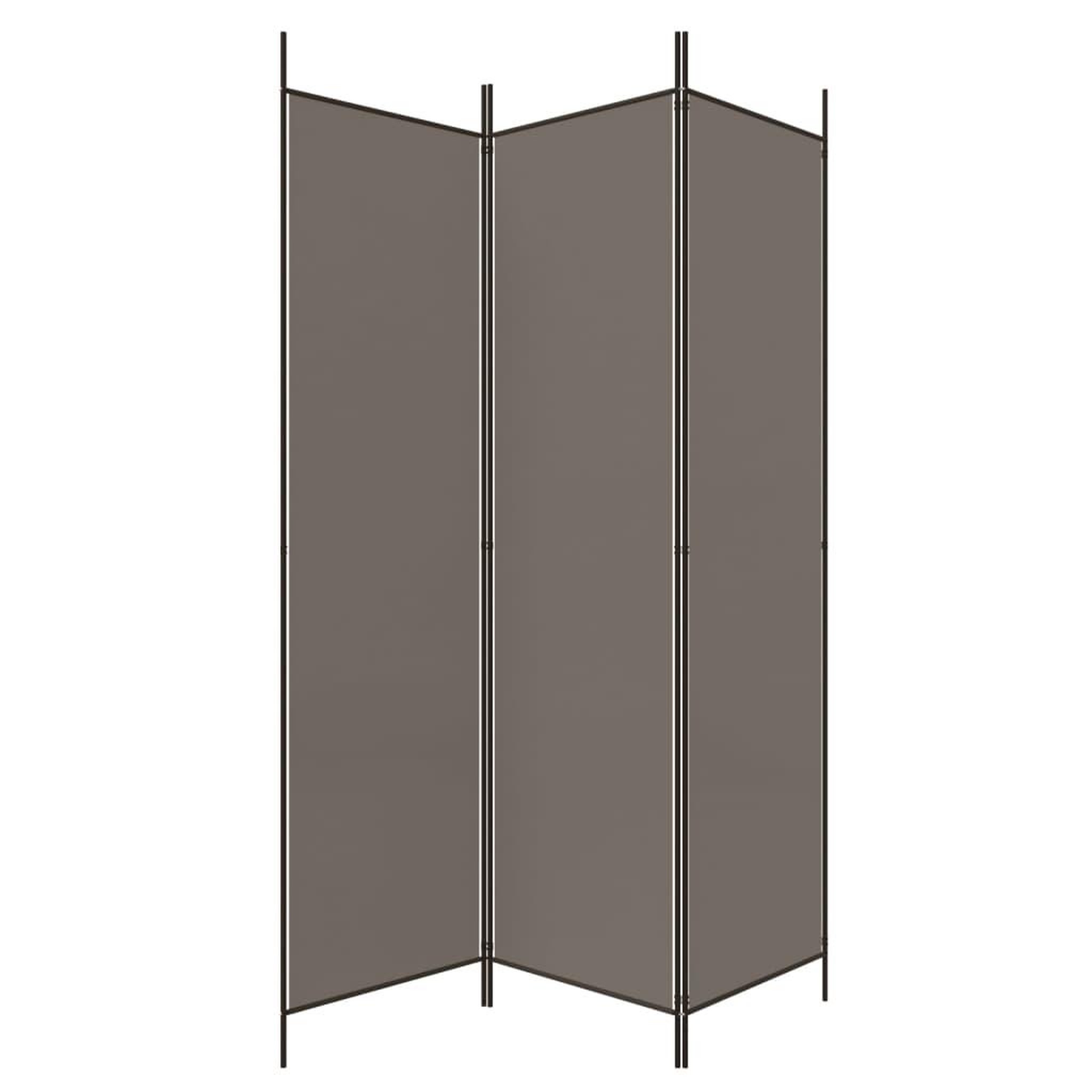 Voir la diapositive 5 : VIDAXL Cloison de separation 3 panneaux Anthracite 150x200 cm Tissu