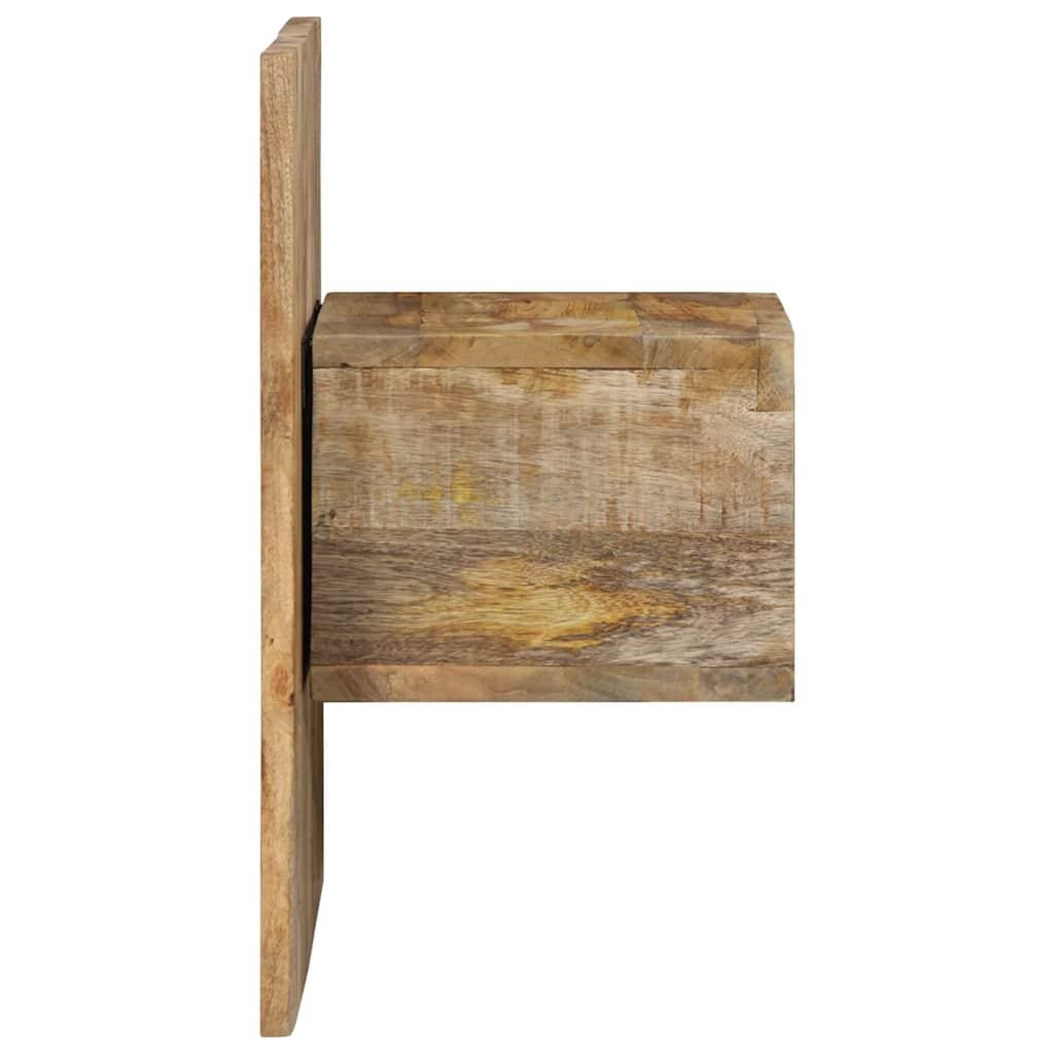 Voir la diapositive 3 : VIDAXL Table de chevet 50x27x50 cm bois massif de manguier brut