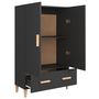 Voir la diapositive 4 : VIDAXL Buffet haut noir 70x31x115 cm bois d'ingenierie