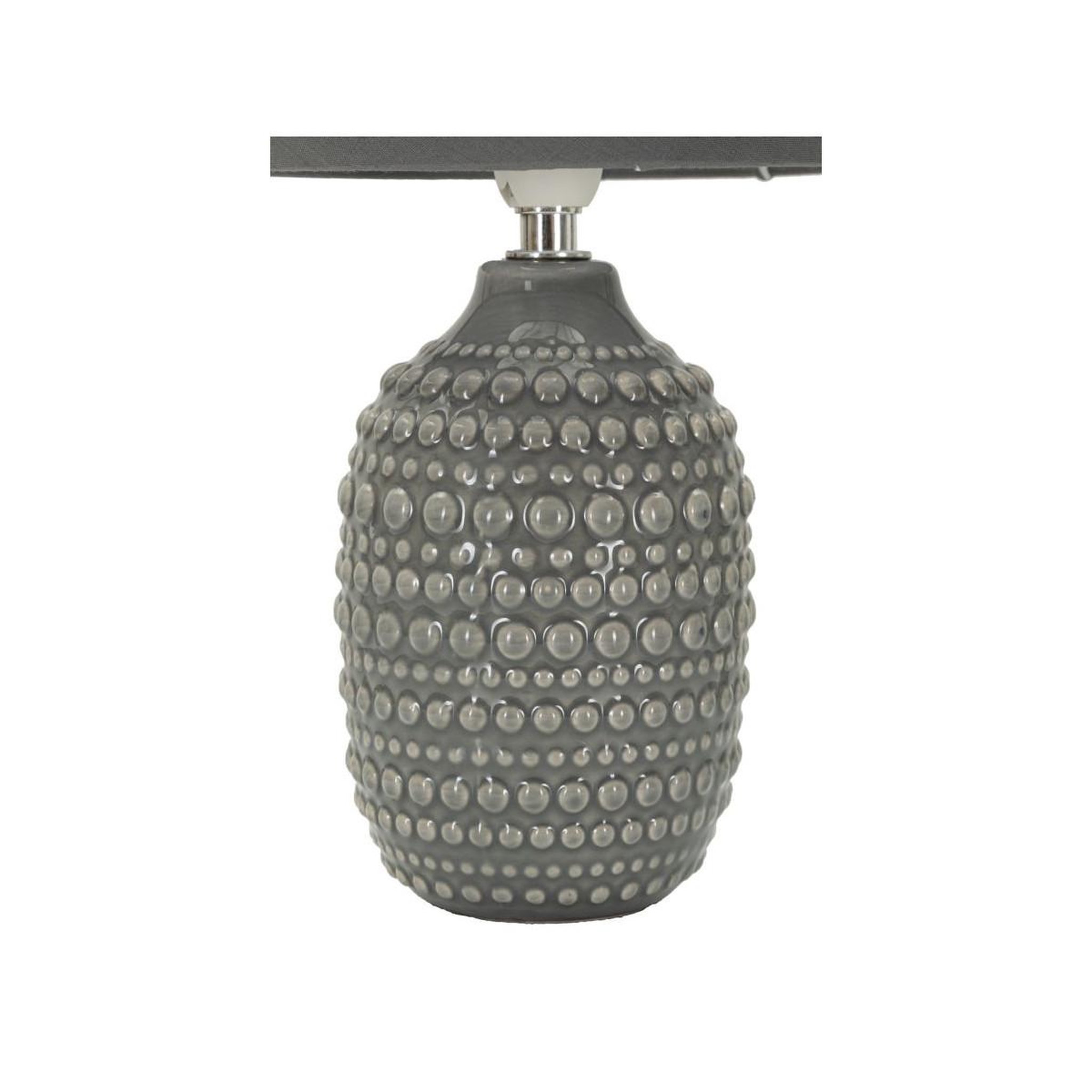 Voir la diapositive 2 : Paris Prix Lampe à poser en céramique  points  30cm gris