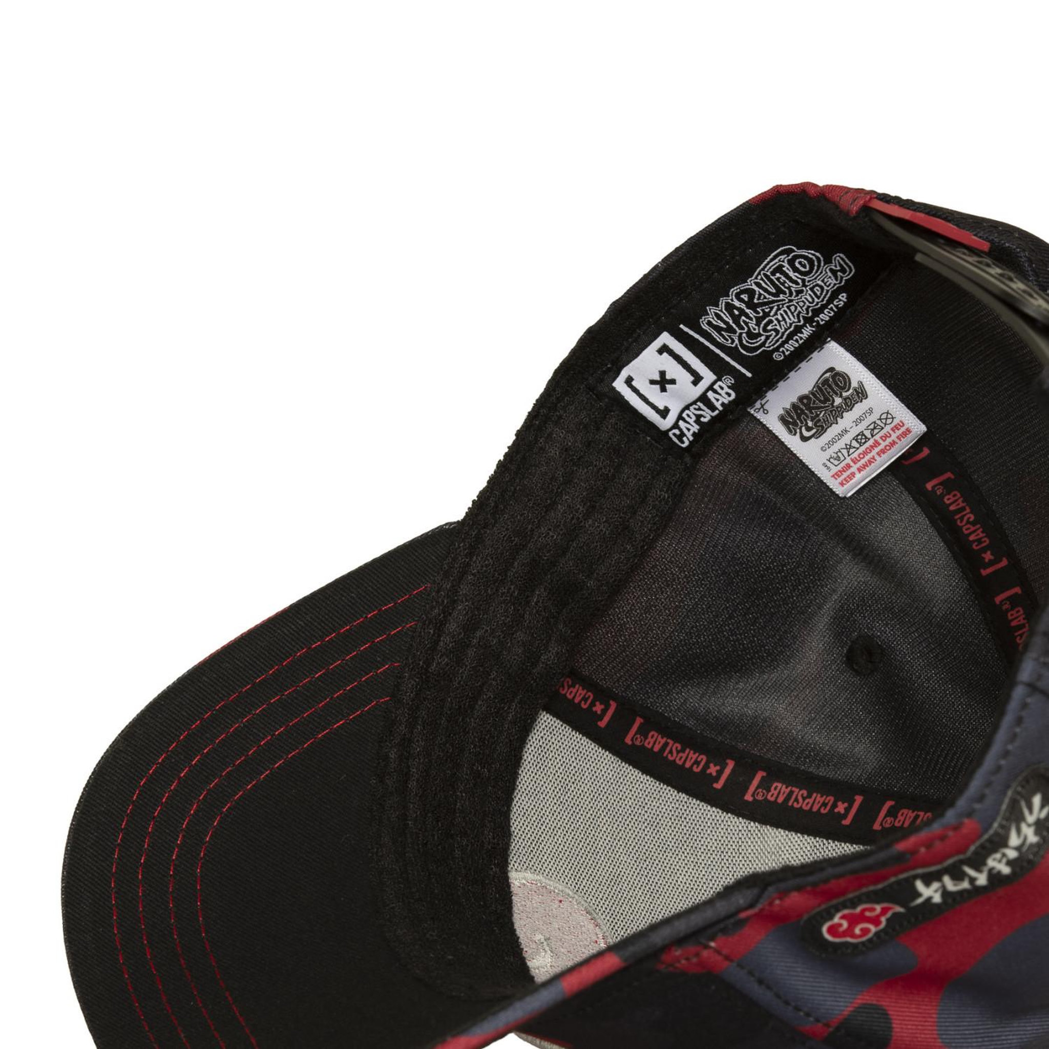 Voir la diapositive 6 : CAPSLAB Casquette trucker premium avec logo brodé Naruto Shippuden Red Camo