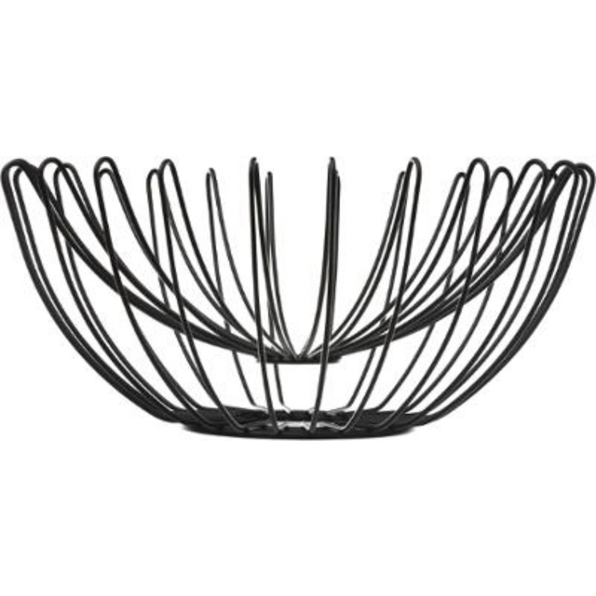 Corbeille à fruits en métal double fil 35 cm Noir