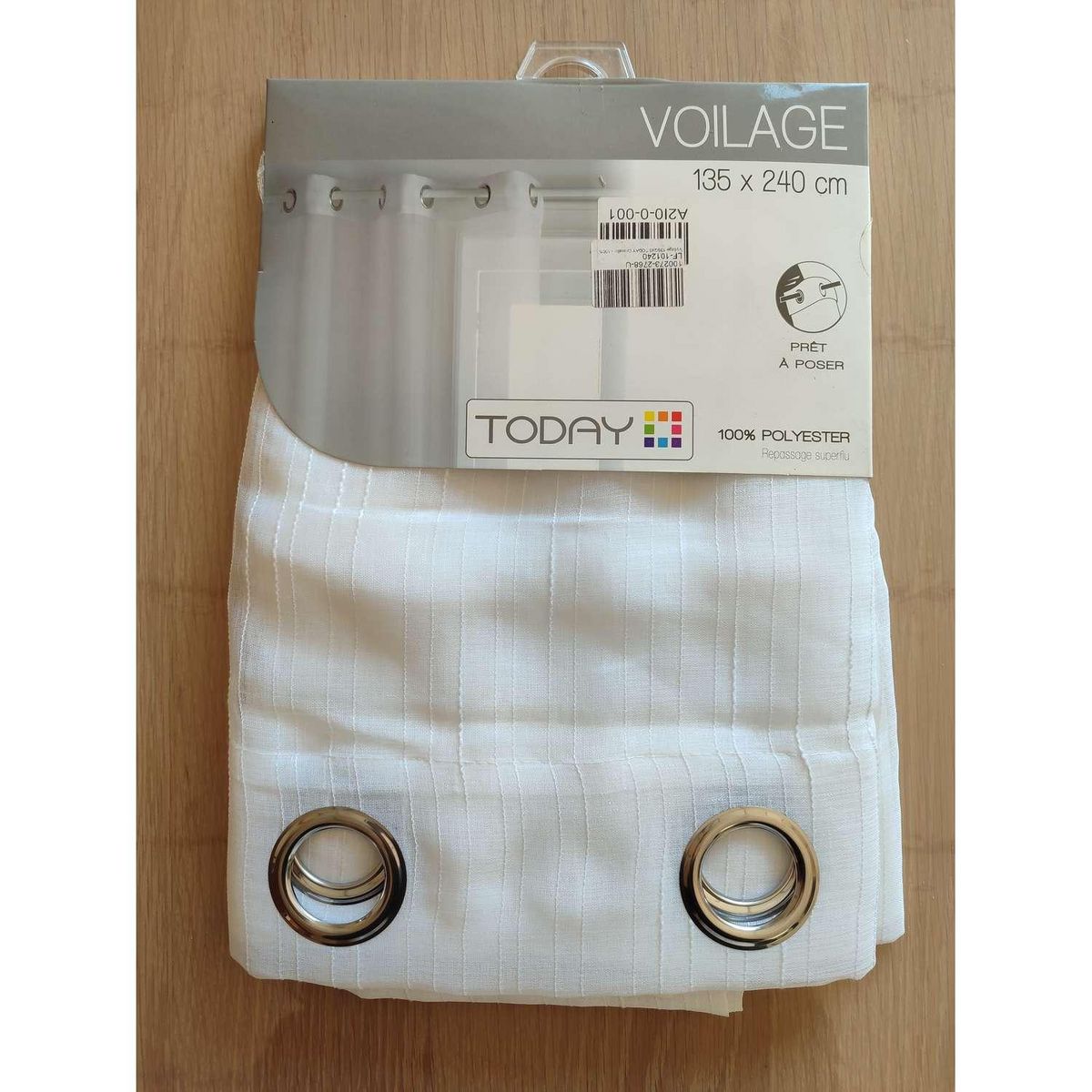 Today Voilage Cristallin - 135 x 240 cm - Blanc