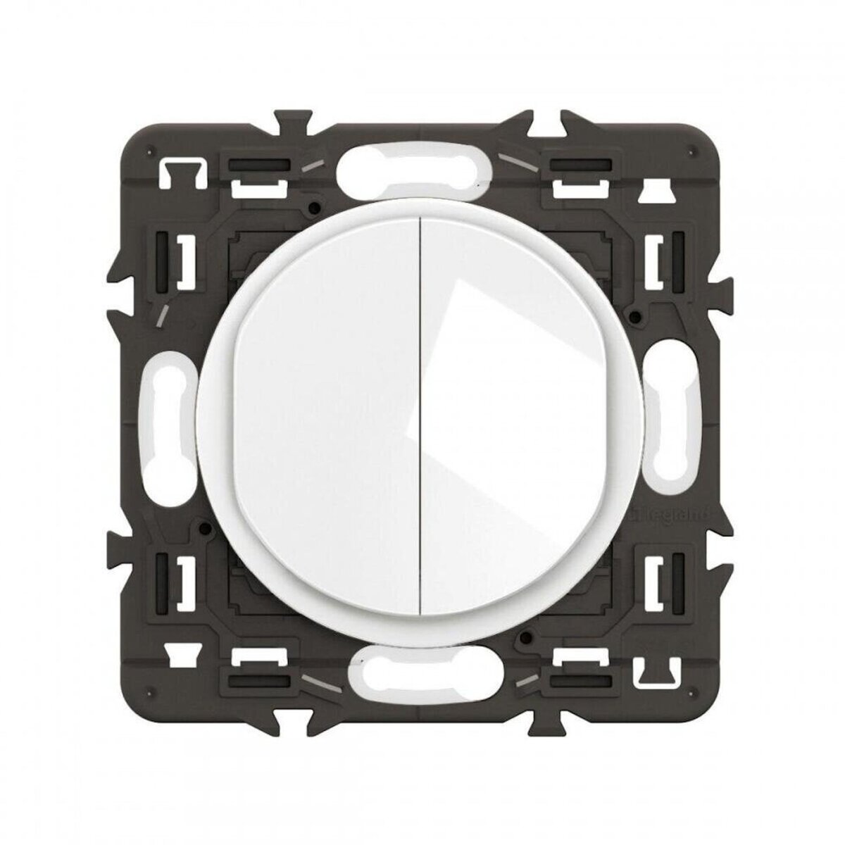 Legrand Double poussoir compo celiane blanc