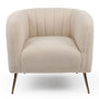 Voir la diapositive 2 : Paris Prix Fauteuil Design Bouclette  Reuben  75cm Beige