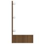 Voir la diapositive 5 : VIDAXL Armoire à miroir avec LED Chêne marron 90x31,5x62 cm
