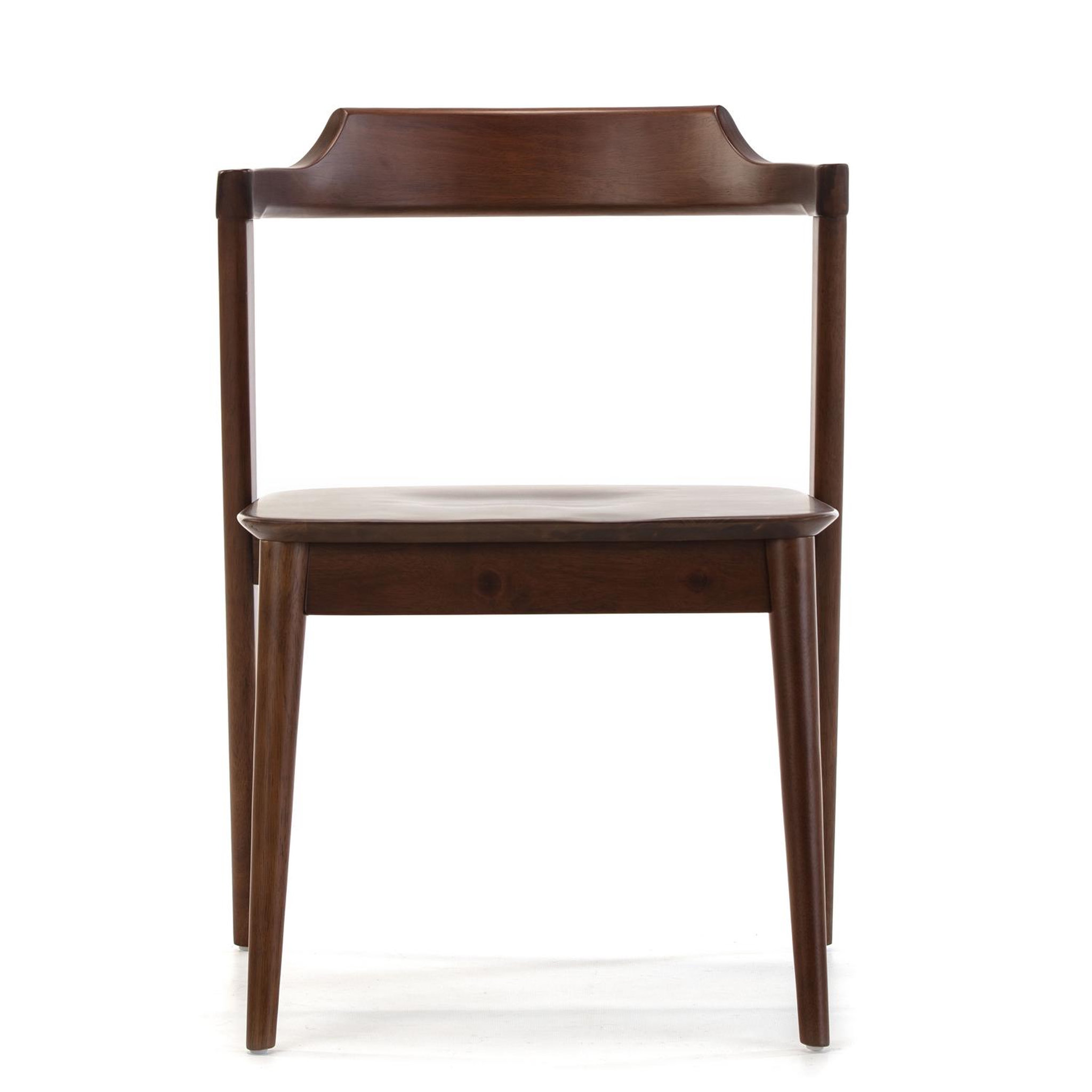 Voir la diapositive 2 : VS VENTA-STOCK Pack 2 chaises Venus, Couleur Noyer, Bois Massif, 58 cm x 57,5 cm x 76 cm