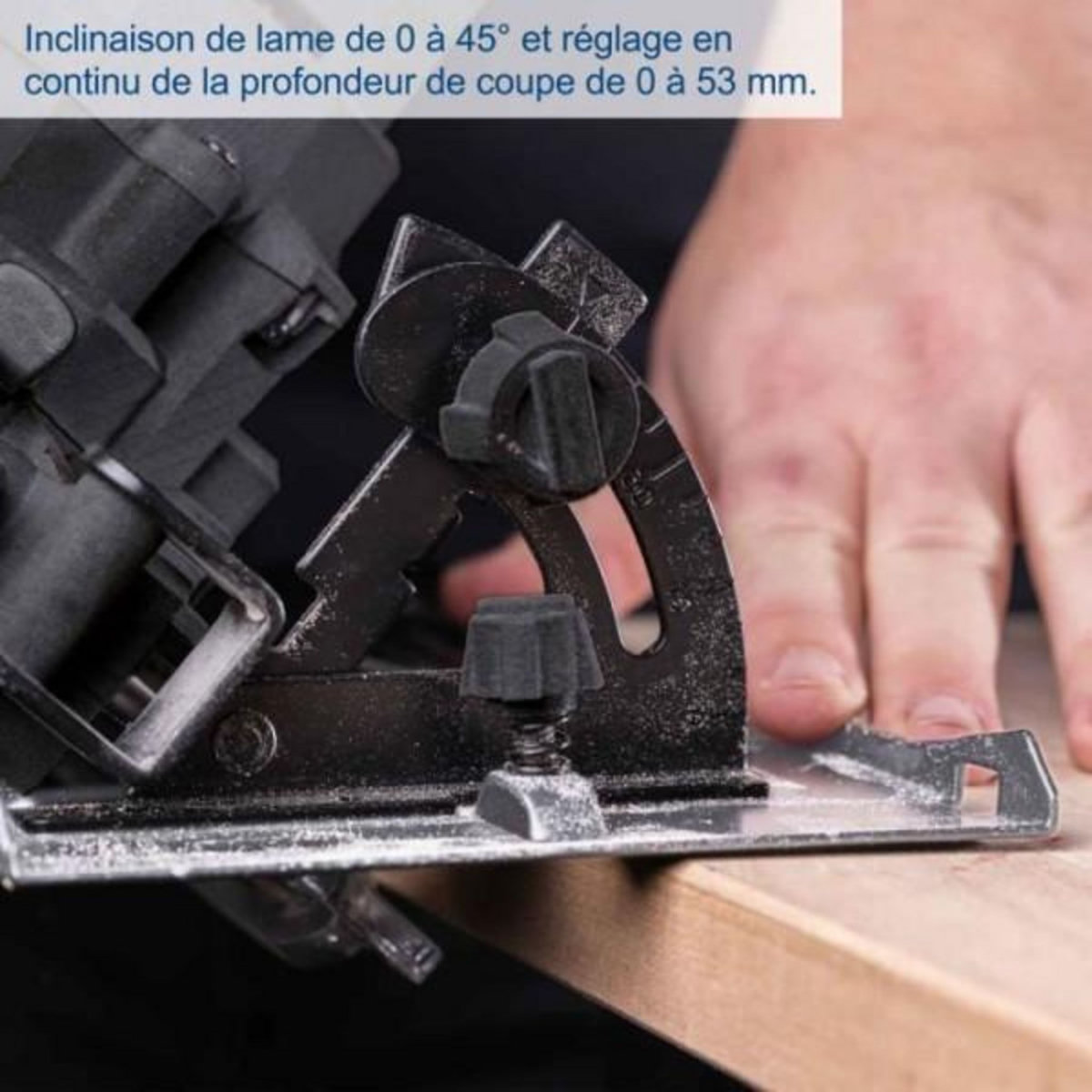 SCHEPPACH Scie circulaire sans fil C-HCS165-X - lame 165mm coupe max 53mm a 90° - SCHEPPACH 20V IXES - sans batterie ni chargeur