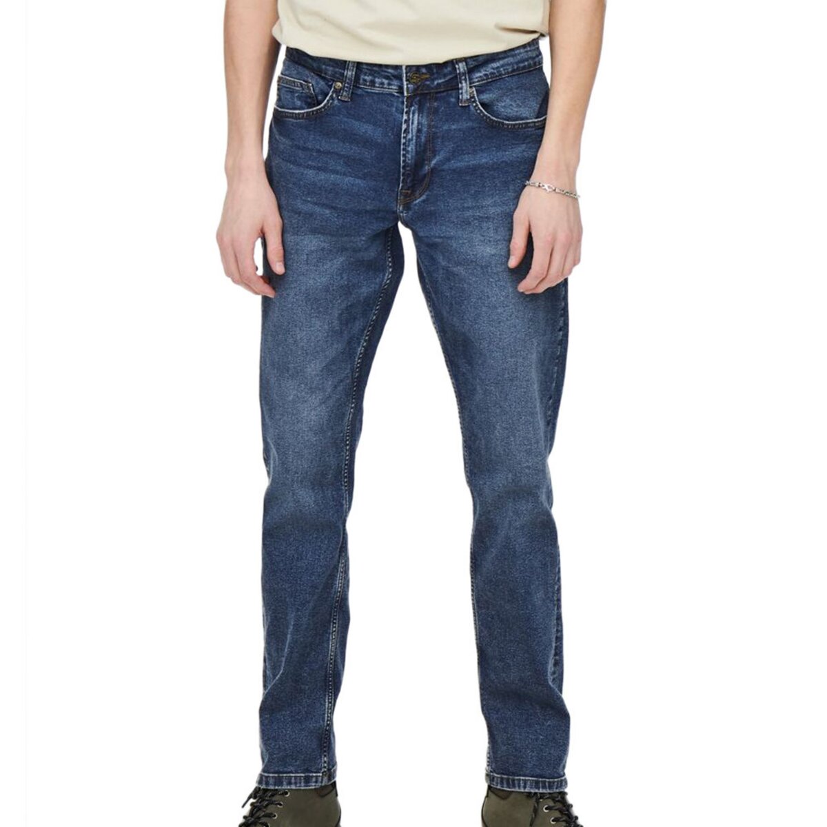 Jeans Regular Bleu Homme Only Sons Weft pas cher Auchan