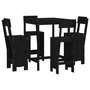 Voir la diapositive 2 : VIDAXL Ensemble de bar de jardin 5 pcs noir bois de pin massif