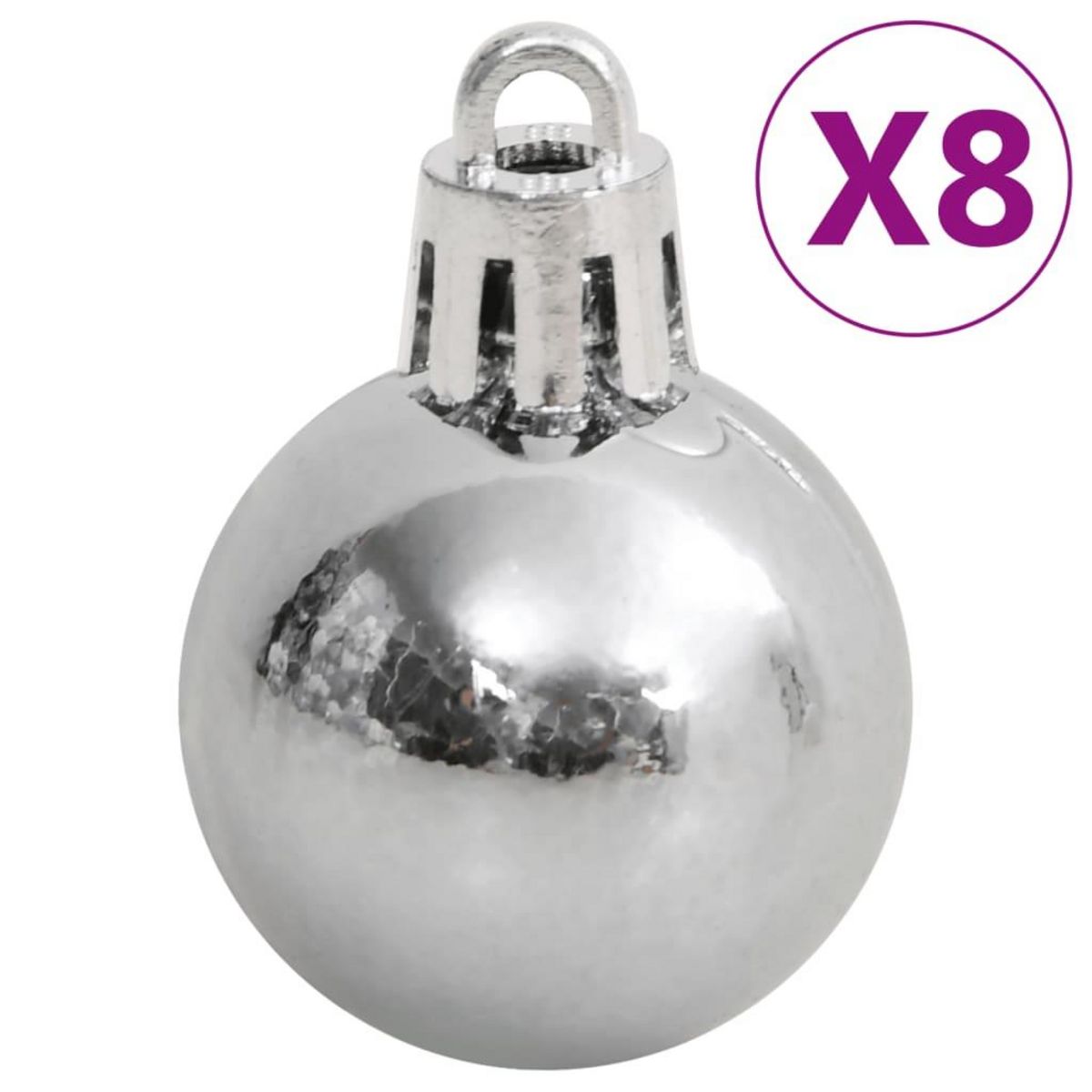 VIDAXL Ensemble de boules de Noël 111 pieces blanc et gris polystyrene