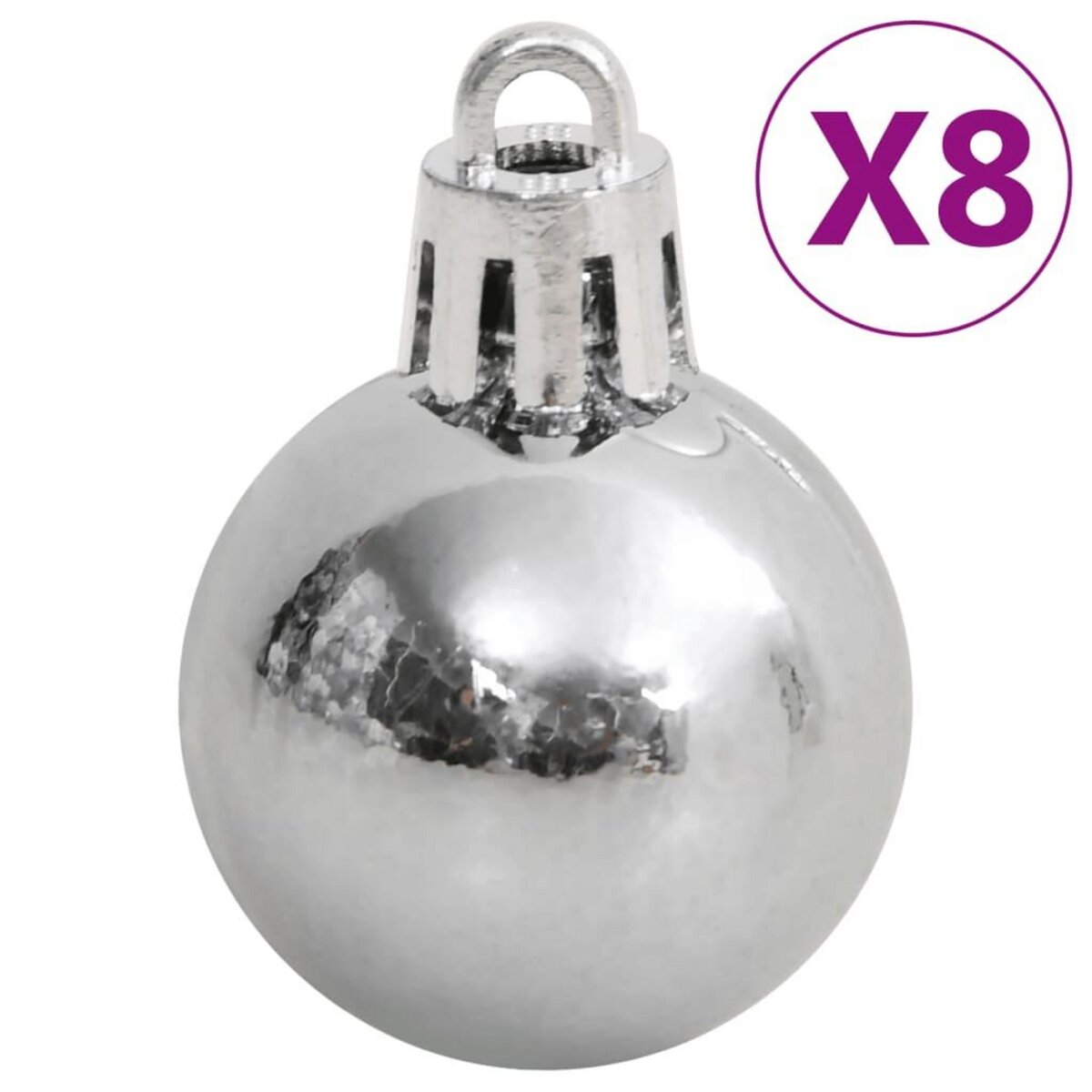 VIDAXL Ensemble de boules de Noël 111 pieces blanc et gris polystyrene