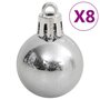 Voir la diapositive 5 : VIDAXL Ensemble de boules de Noël 111 pieces blanc et gris polystyrene