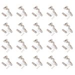 EMUCA SRL Lot de 20 charnières super coudées X91 à fermeture amortie avec embases droite à visser -  Hauteur 1 -  Acier -  Nickelé