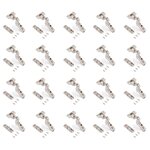 EMUCA SRL Lot de 20 charnières super coudées X91 à fermeture amortie avec embases droite à visser -  Hauteur 1 -  Acier -  Nickelé