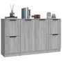 Voir la diapositive 4 : VIDAXL Buffets 3 pcs Sonoma gris Bois d'ingenierie
