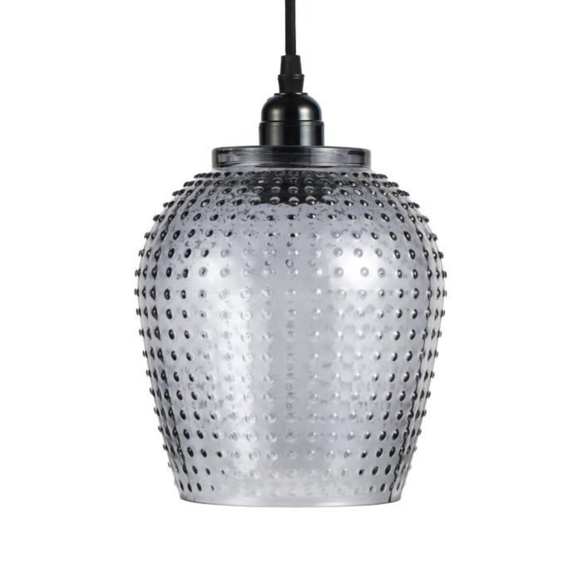 Paris Prix Lampe Suspension en Verre  Riva  27cm Gris
