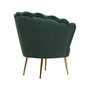 Voir la diapositive 4 : Habitat et Jardin Fauteuil en velours  Floria  - 75 x 68 x 77.5cm - Vert
