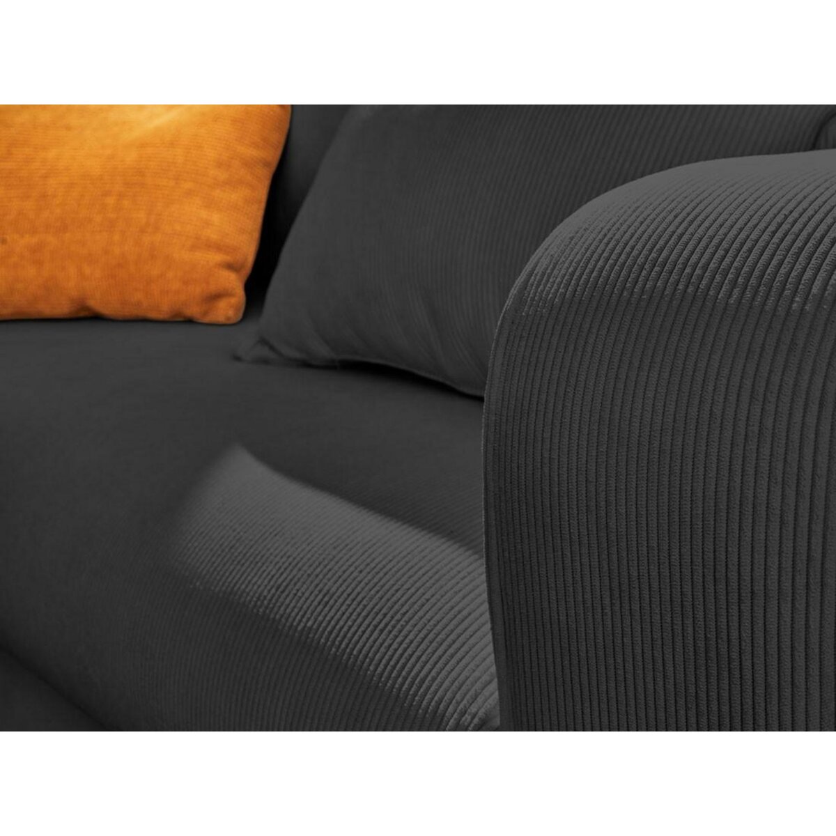 LISA DESIGN Albane - canapé d'angle gauche - 4 places - convertible avec coffre - en velours côtelé