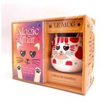 MAGIC CHAT. COFFRET AVEC 1 MUG QUI CHANGE DE COULEUR + 1 LIVRE DE RECETTES, Hachette