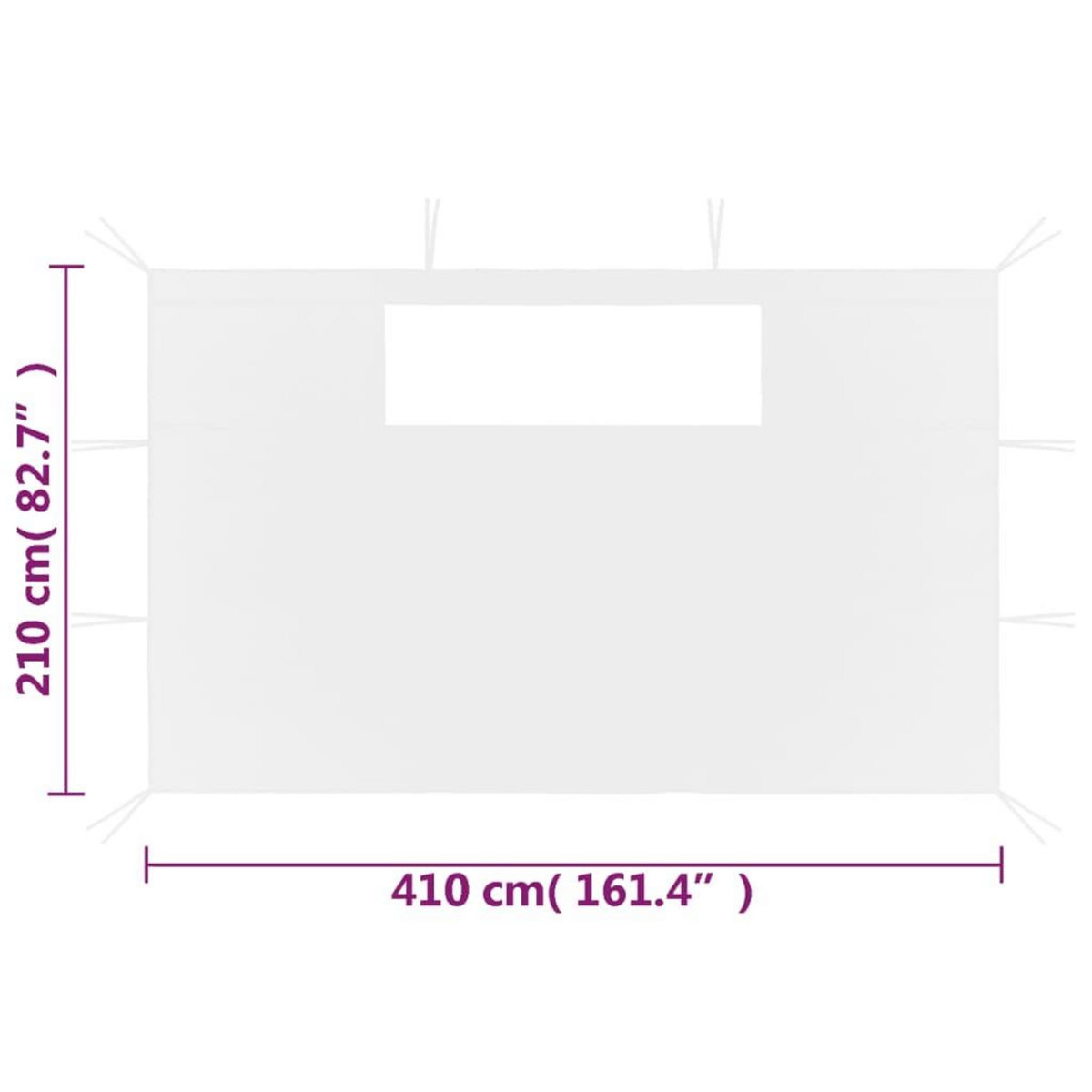 VIDAXL Parois laterales de belvedere avec fenetres 2 pcs Blanc