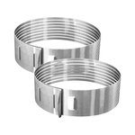 ZENKER Ensemble de 2 Cercles à pâtisserie pour trancher les gâteaux en étages 26 à 28 cm Zenker Smart Pastry