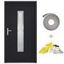 Voir la diapositive 2 : VIDAXL Porte d'entree anthracite 108x200 cm PVC
