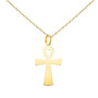 Voir la diapositive 1 : L'ATELIER D'AZUR Collier - Médaille Croix de la Vie Or 18 Carats 750/000 Jaune - Chaine Dorée