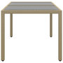 Voir la diapositive 3 : VIDAXL Table de jardin 150x90x75 cm Verre trempe/resine tressee Beige