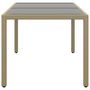 Voir la diapositive 3 : VIDAXL Table de jardin 150x90x75 cm Verre trempe/resine tressee Beige