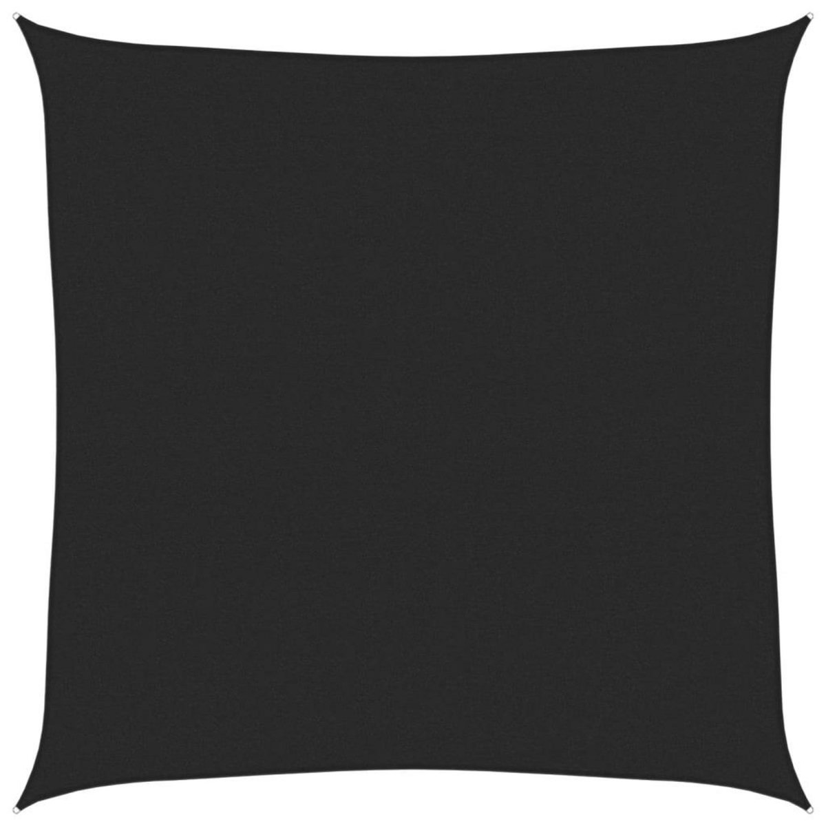 VIDAXL Voile d'ombrage 160 g/m^2 Noir 7x7 m PEHD