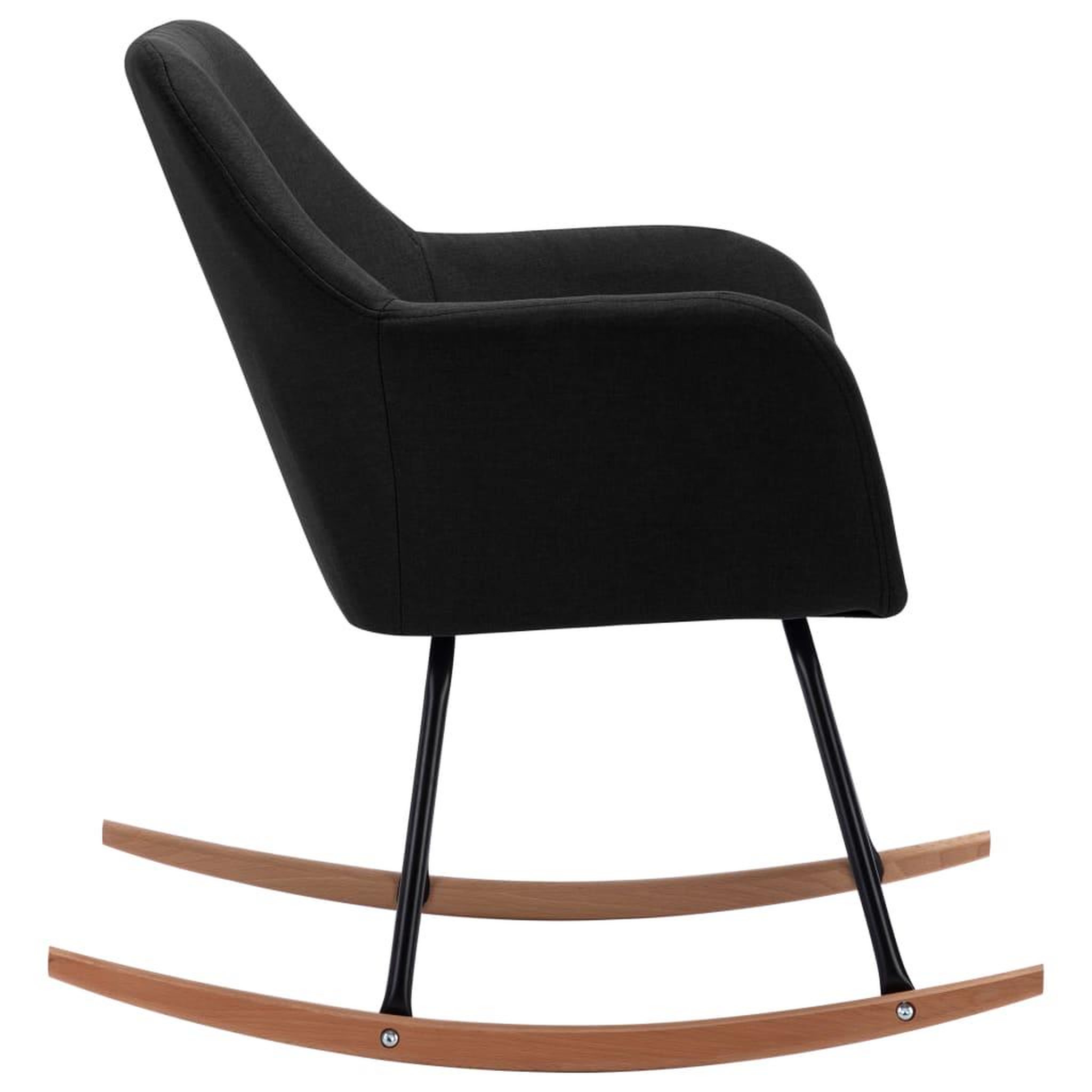 Voir la diapositive 4 : VIDAXL Chaise a bascule Noir Tissu