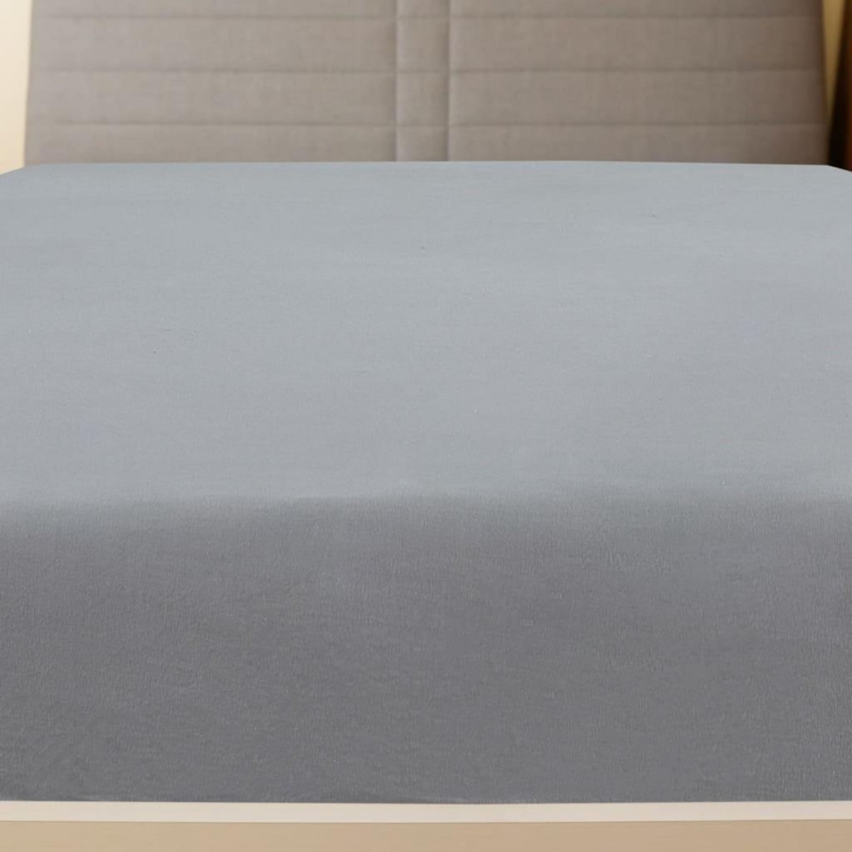 VIDAXL Drap-housse Jersey Gris 180x200 cm Coton