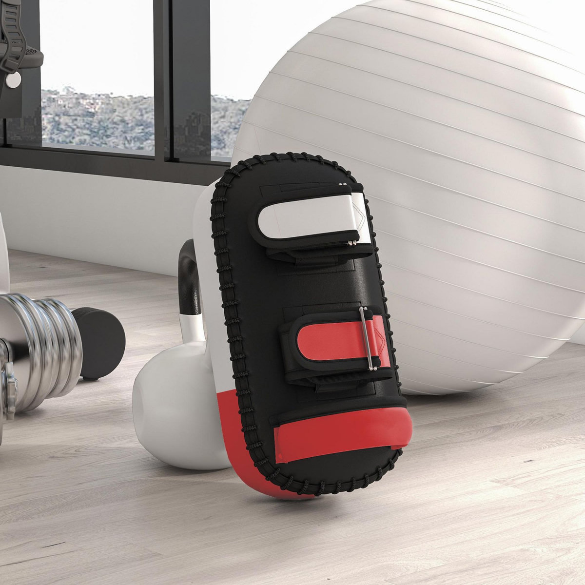 HOMCOM Bouclier de frappe coussin PAO de boxe Muay Thai Karaté Taekwondo Kickboxing