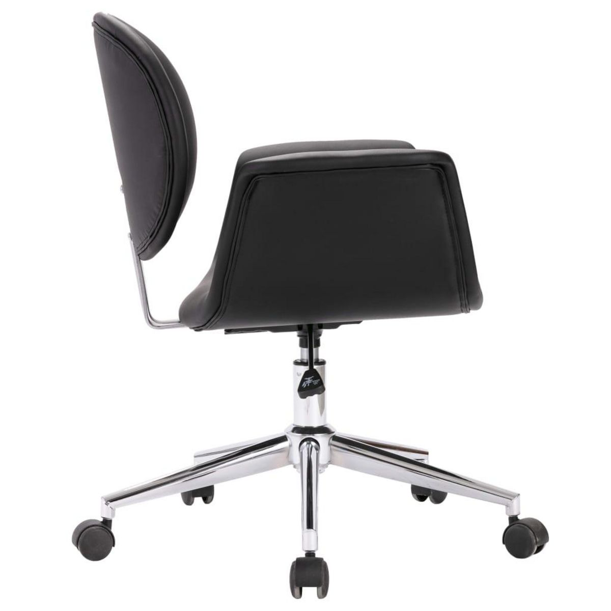 VIDAXL Chaise pivotante de bureau Noir Similicuir
