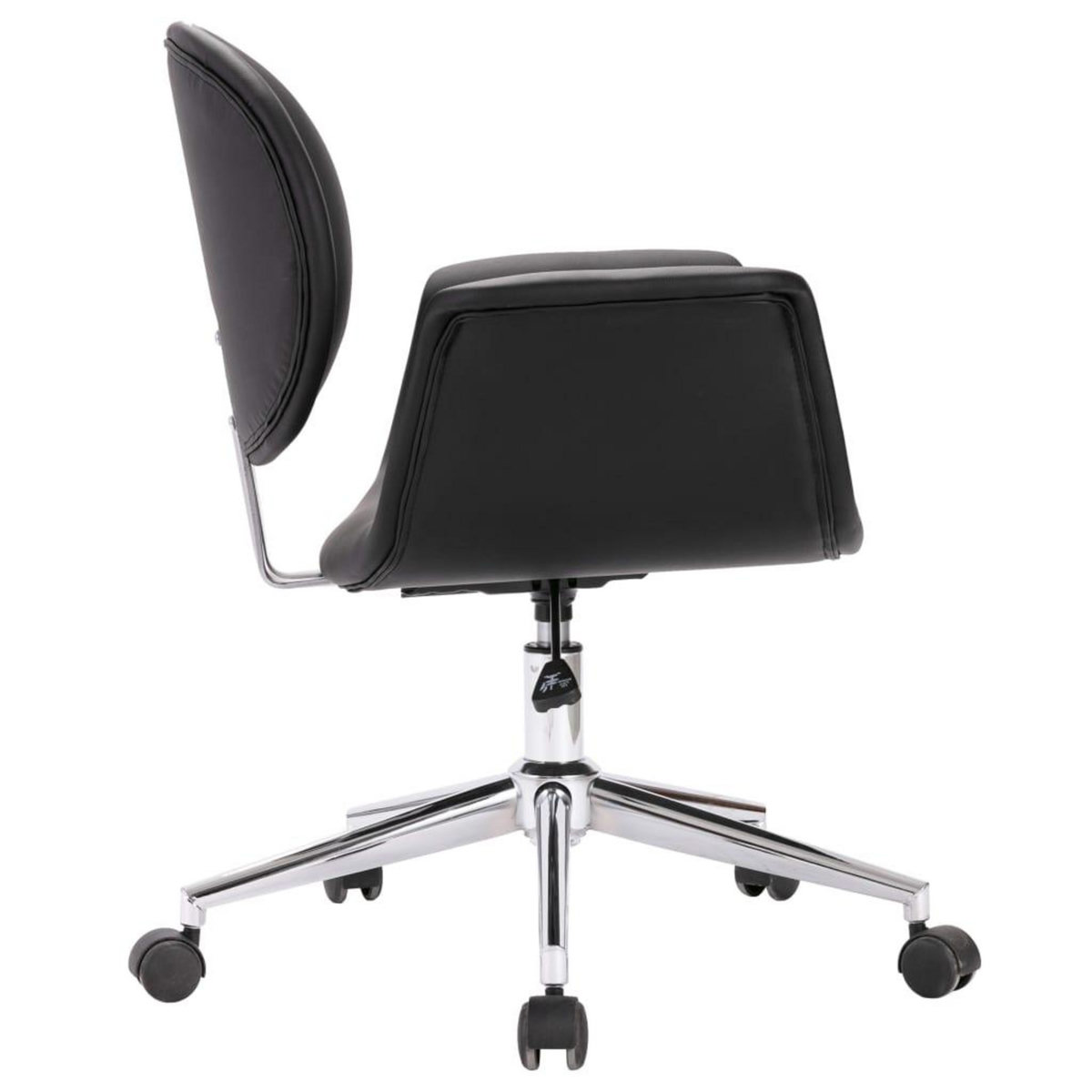 VIDAXL Chaise pivotante de bureau Noir Similicuir